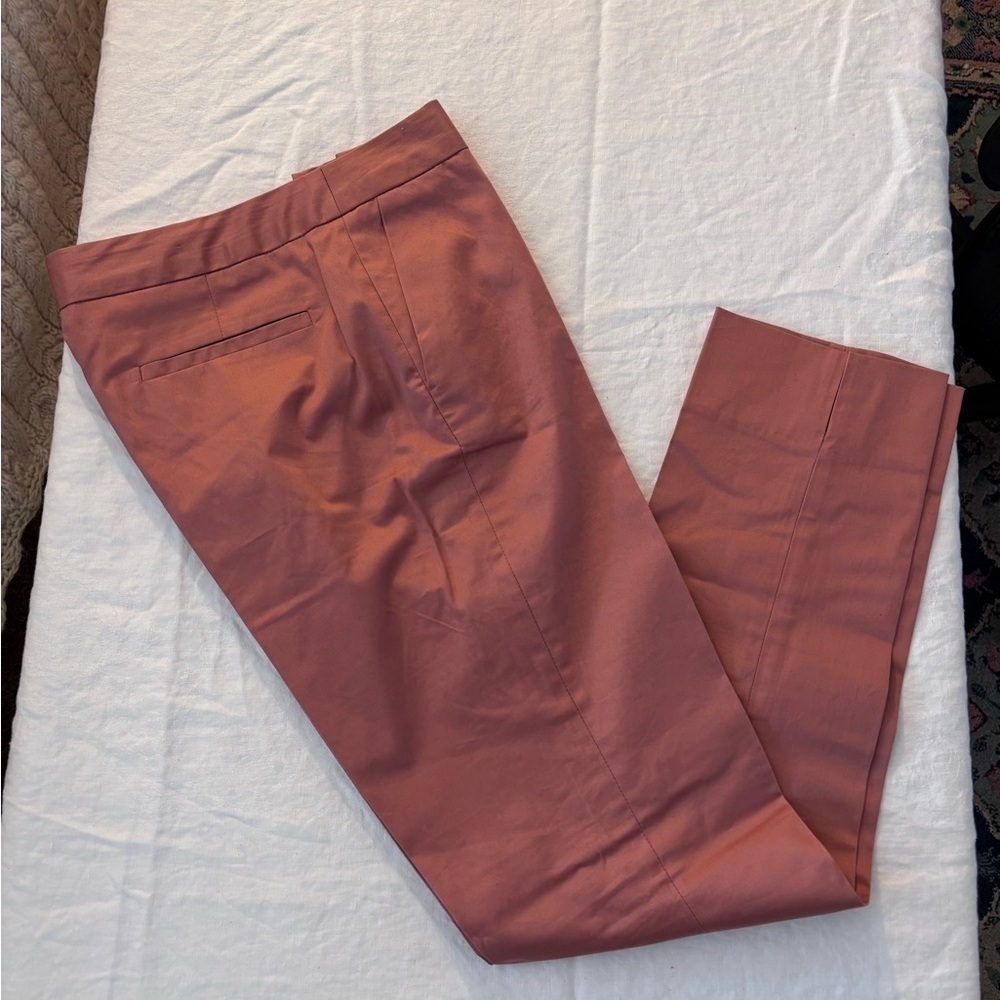 Ankle-Length Tailored Pants in Salmon